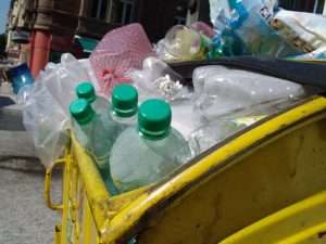 Photo of a bin full of assorted plastic bottles for What Are Decomposers